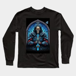 Knight Warrior Holding a Sword Long Sleeve T-Shirt